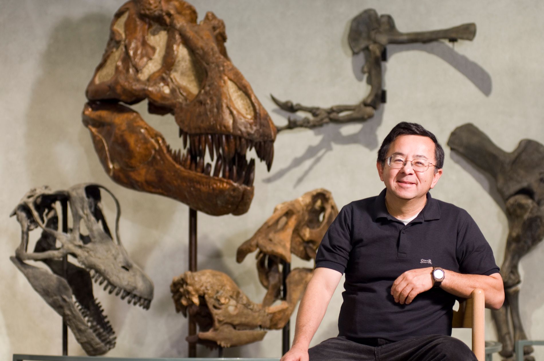Ken Carpenter in the Prehistoric Journey exhibition at the Denver Museum of Nature & Science in 2006. (Photo/ Denver Museum of Nature & Science)