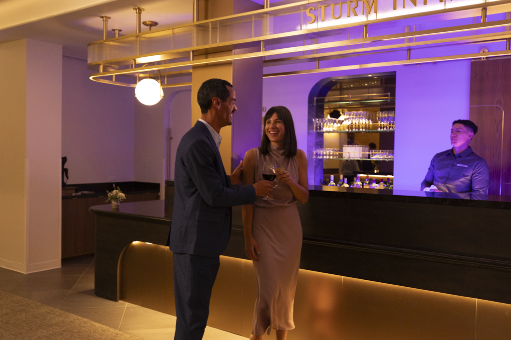 Couple enjoying lobby