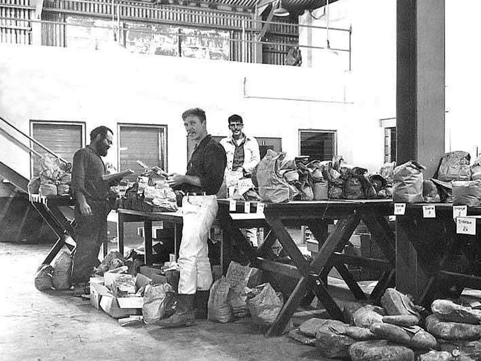Black and white photograph of the WS Ranch lab at University of Texas-Austin