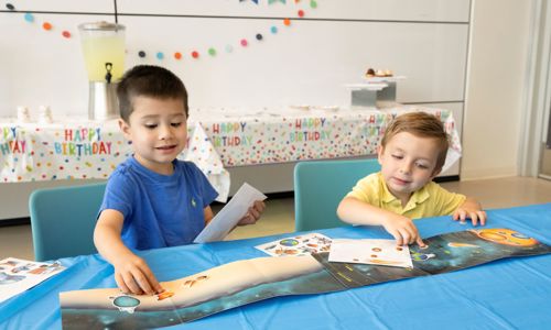 Children at birthday party