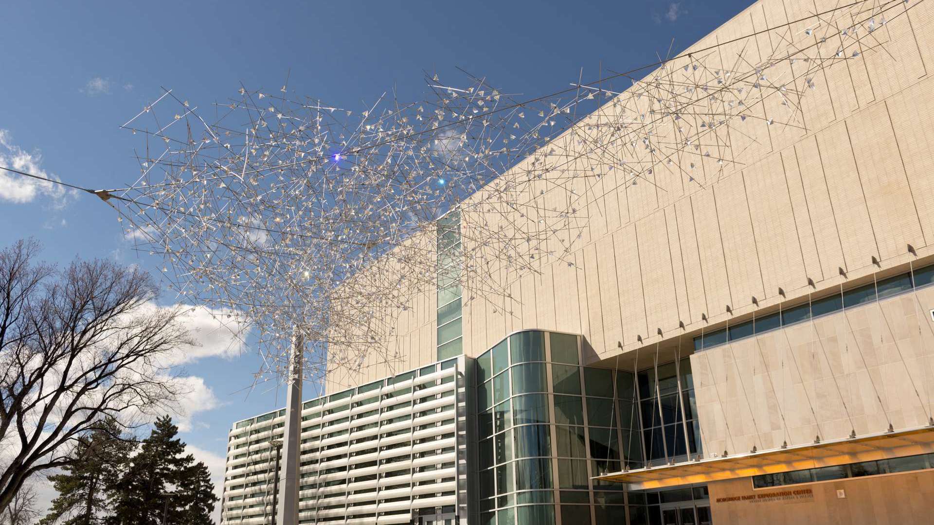 Cloud Sculpture On The South Side Of The Building
