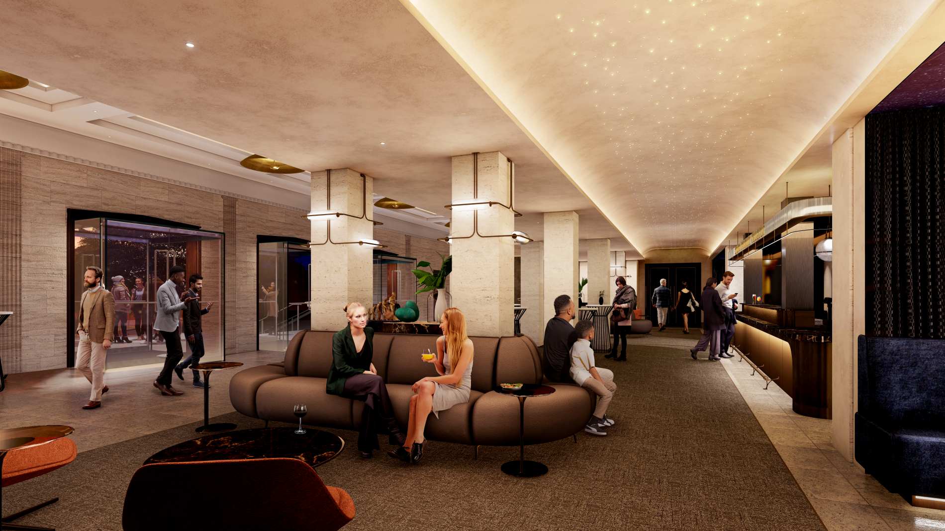 east plaza rendering inside of Museum