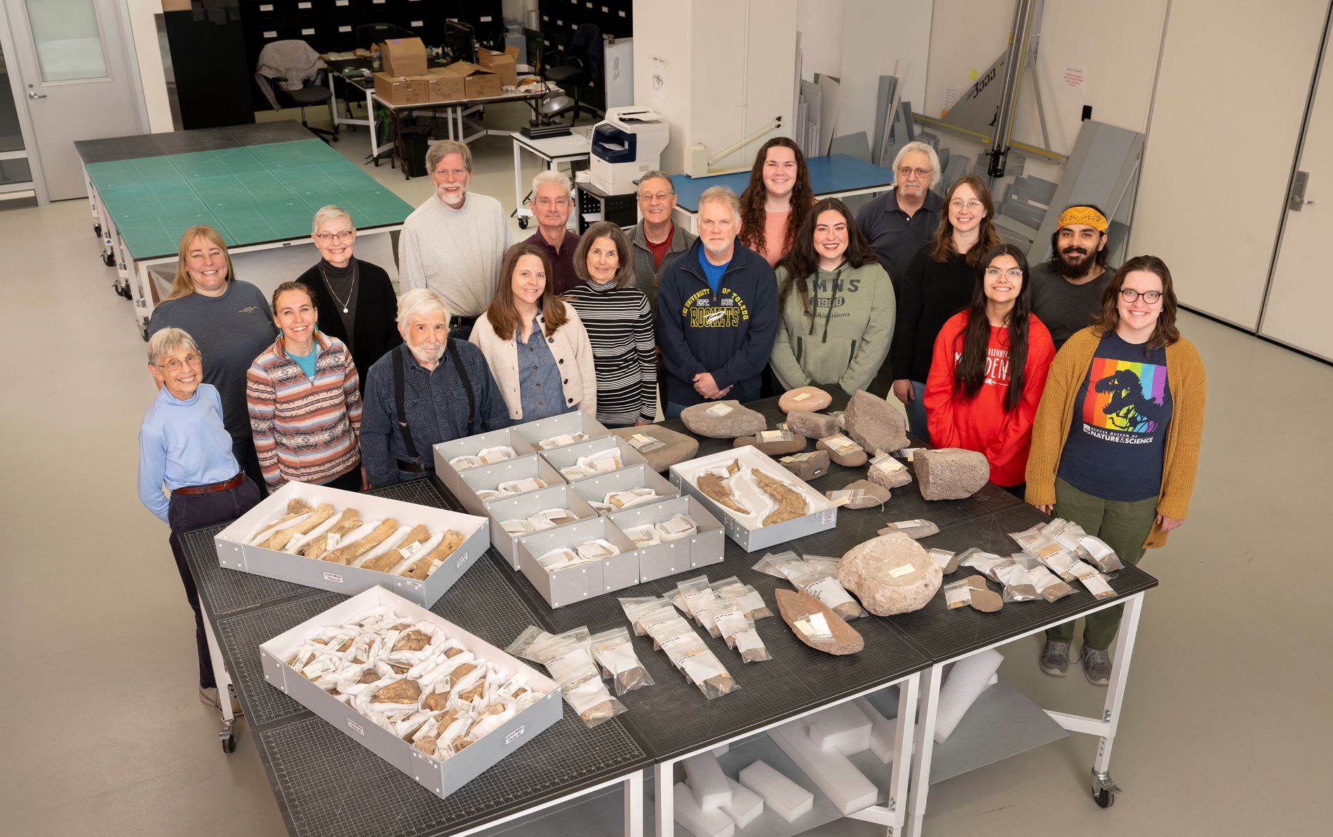 Some of the Collections team volunteers and staff in December, 2023. (Photo/ Rick Wicker)