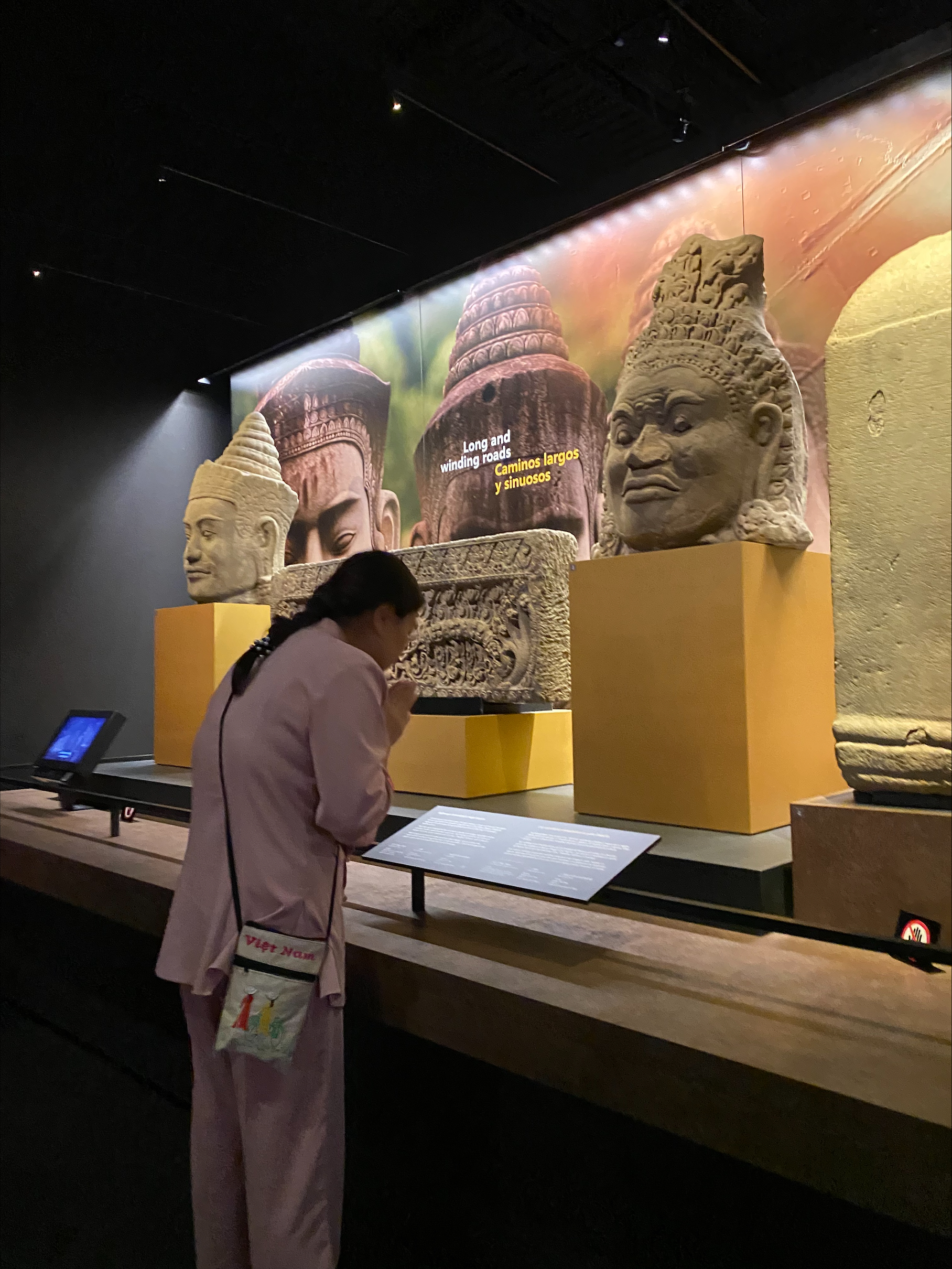 Member of the Cambodian community at the closing event for "Angkor: The Lost Empire of Cambodia." (Photo/ Nikki Parker)