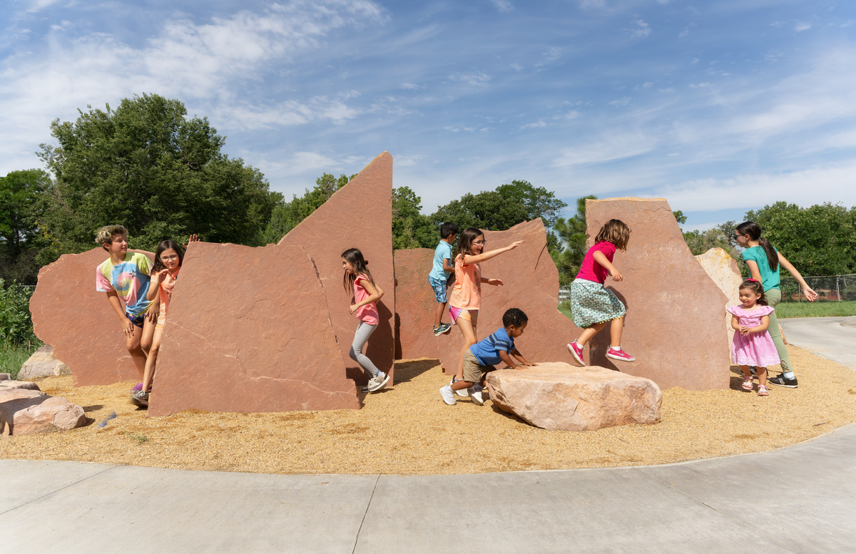 Children play at Nature Play