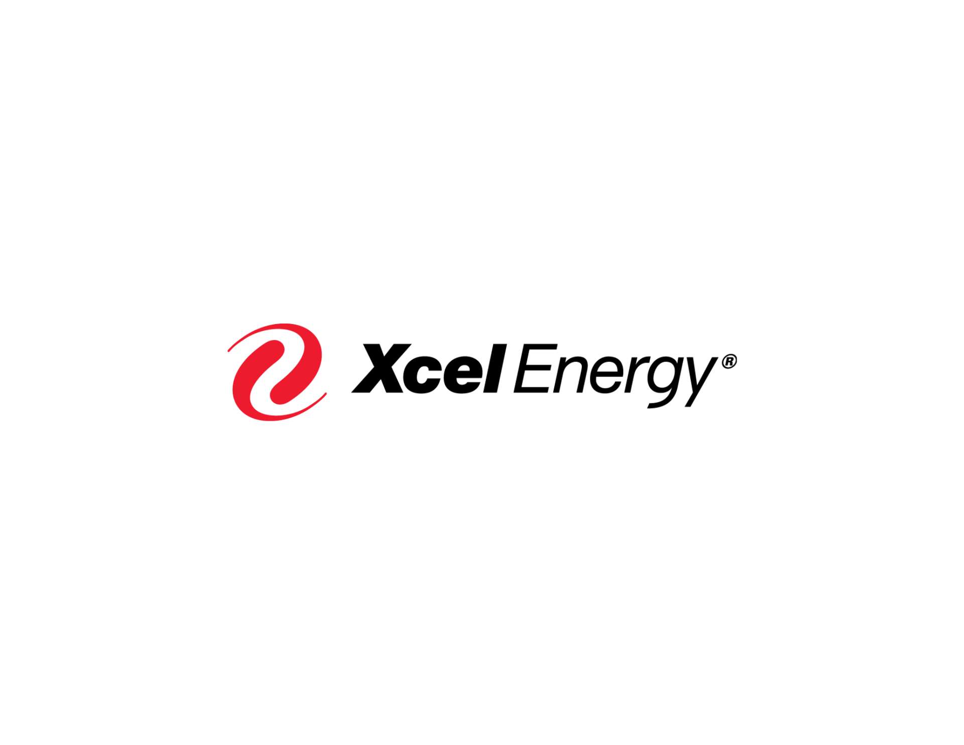 Red spirals next to text reading Xcel Energy