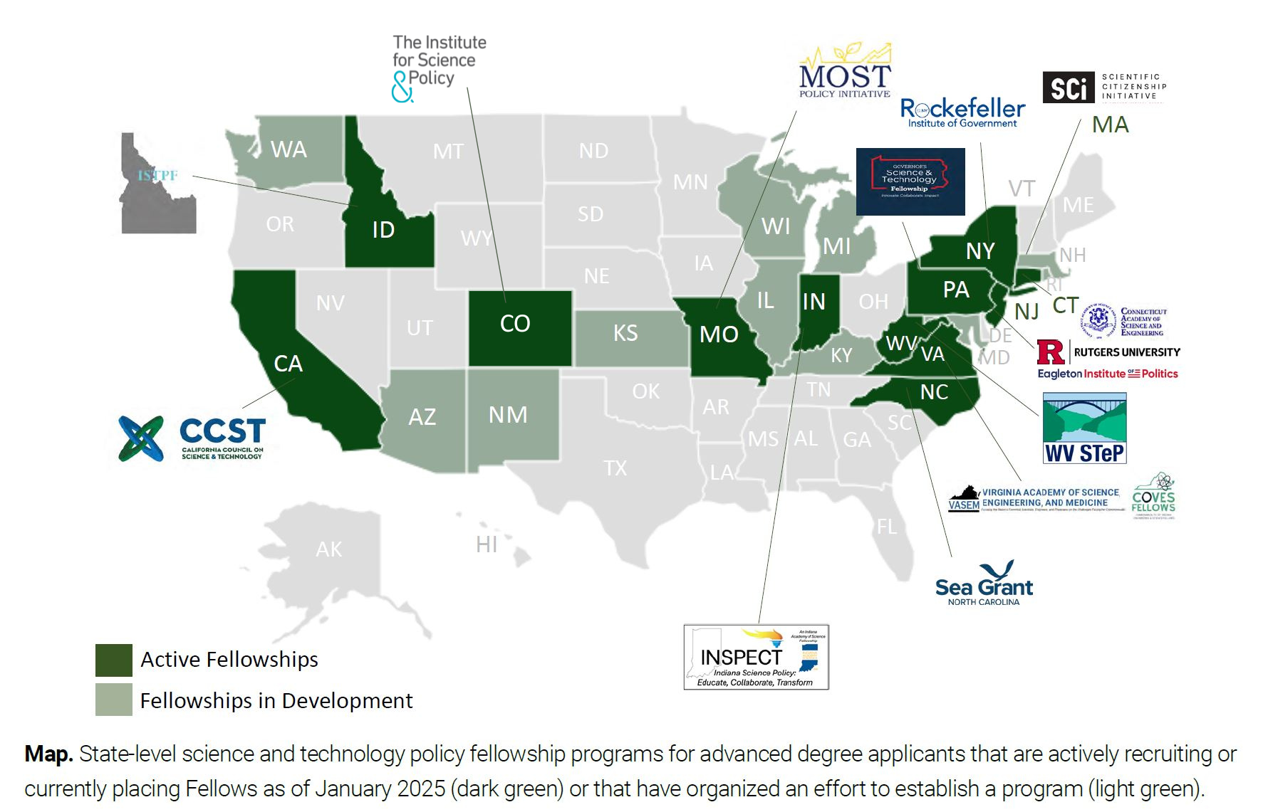 State Fellowships Map CCST